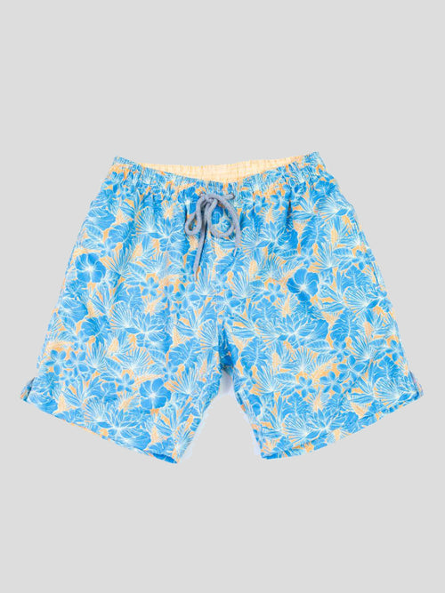 Michael's Swimwear Men's Floral Cyclist Swim Trunk
