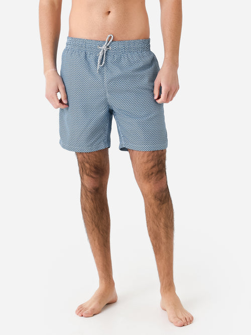 Michaels Swimwear Men's Wave Print Swim Trunk