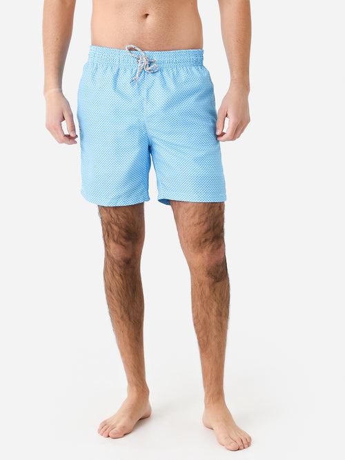 Michaels Swimwear Men's Wave Print Swim Trunk