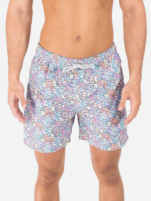 Michaels Swimwear Men's Abstract Fish Swim Trunk