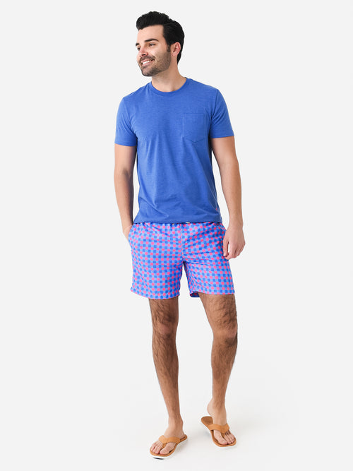 Michaels Swimwear Men's Gingham Swim Trunk