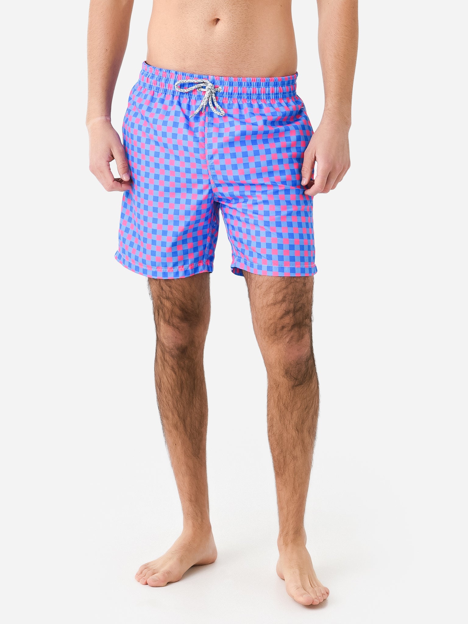 Michaels Swimwear Men's Gingham Swim Trunk - Saint Bernard