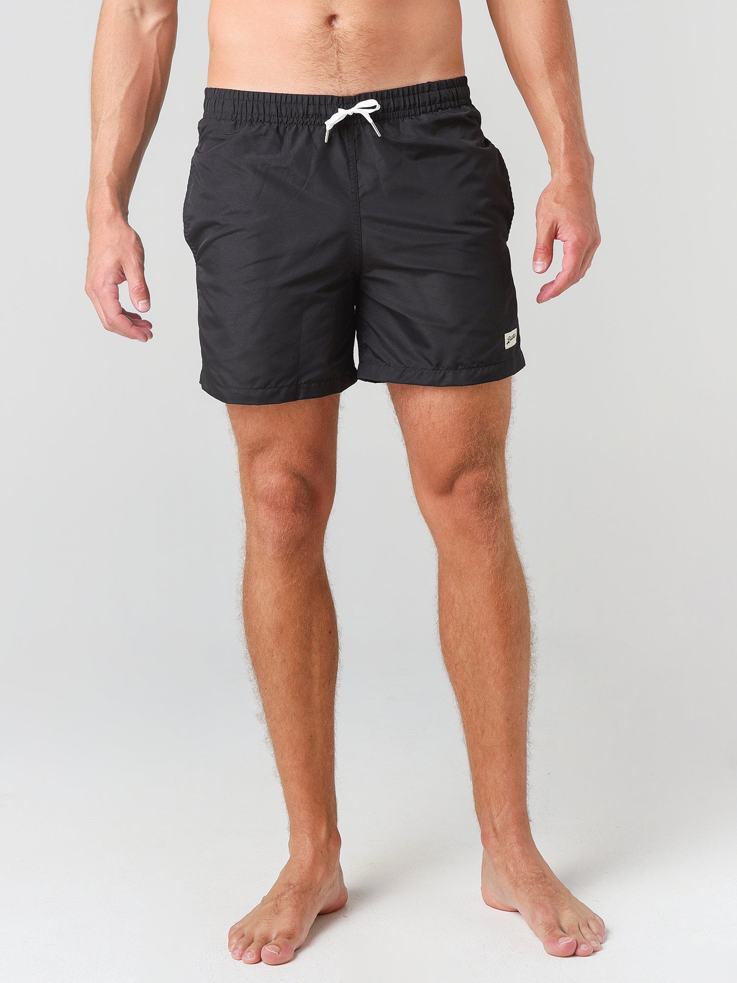 Bather Men's Solid Black Swim Trunk - Saint Bernard