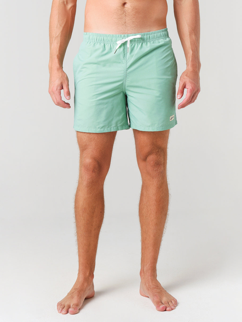 Bather Men's Solid Sea Foam Swim Trunk - Saint Bernard