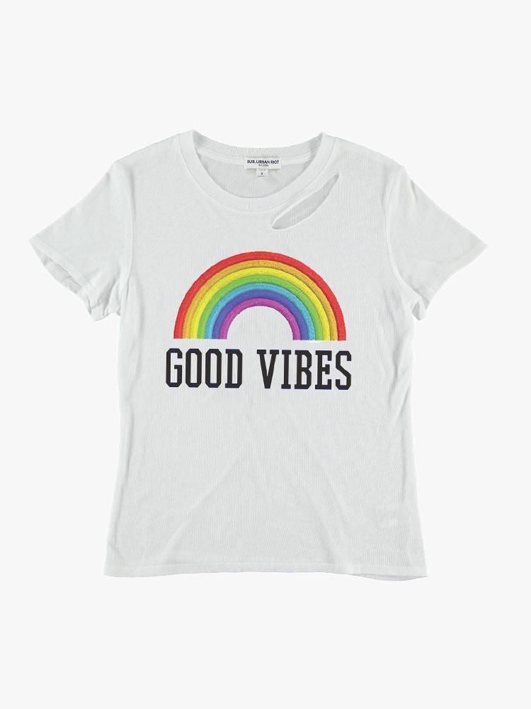 Sub_Urban Riot Girls’ Good Vibes Savanna Tee - Saint Bernard