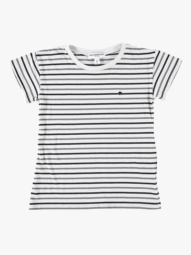 Sub_Urban Riot Girls’ Vincent Stripe Loose Tee - Saint Bernard
