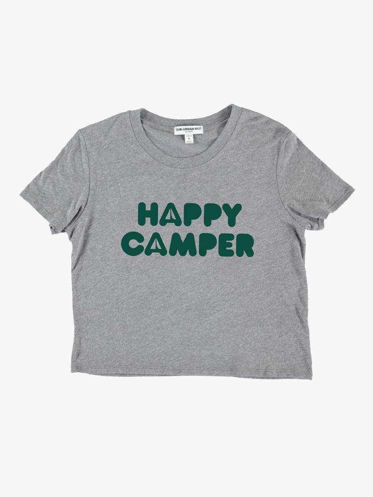 Sub_Urban Riot Girls’ Happy Camper Crop Tee - Saint Bernard