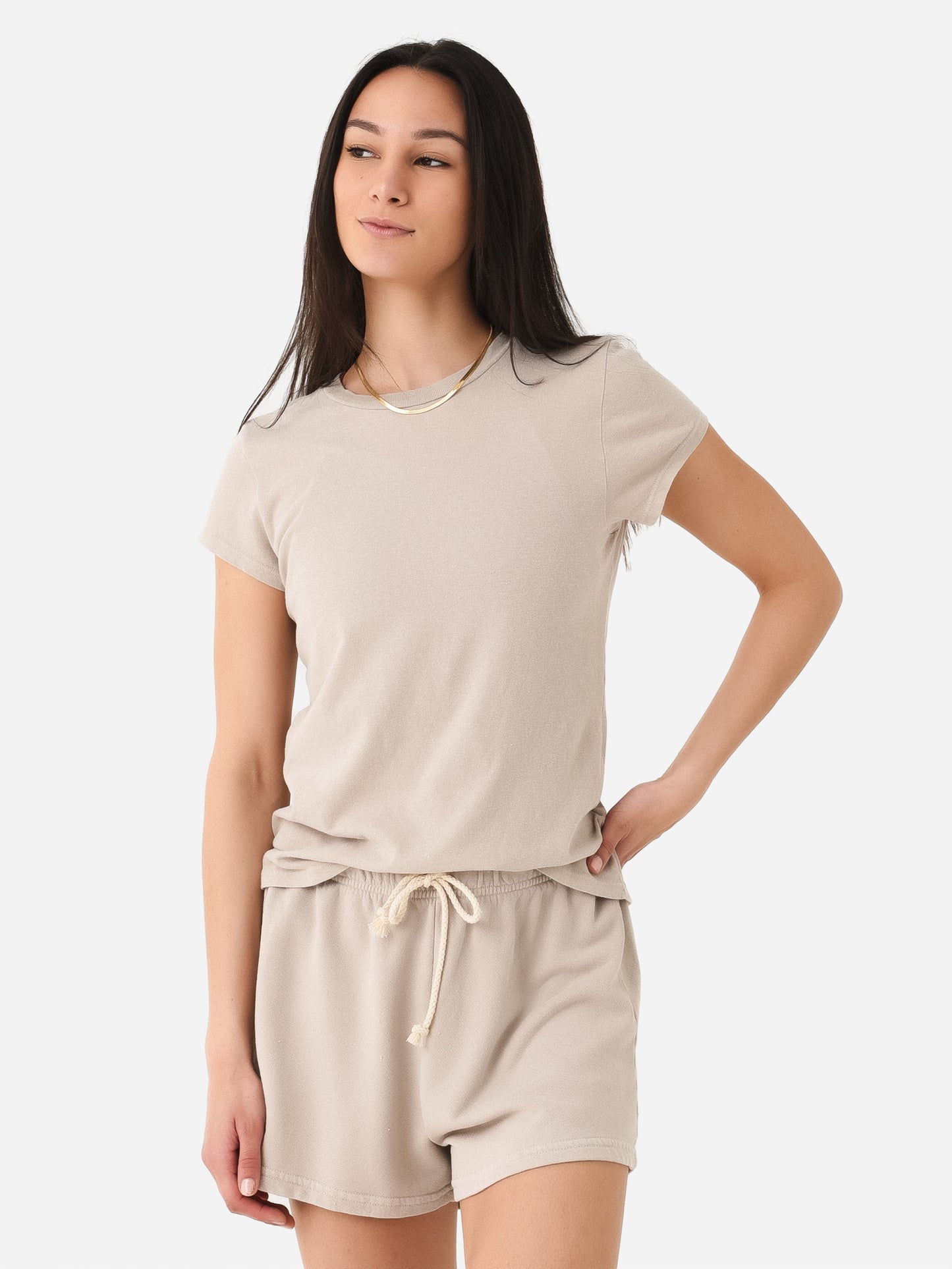 Perfect White Tee Women's Sheryl Baby Tee - Saint Bernard