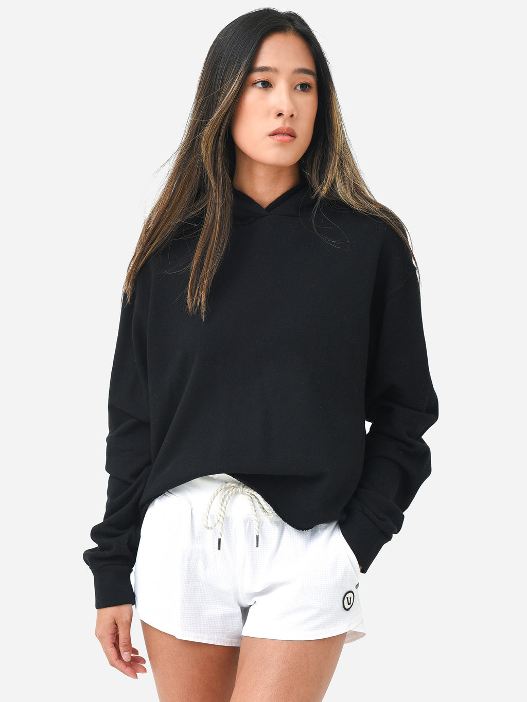 Perfect White Tee Women's Cash Cut Off Hoodie - Saint Bernard