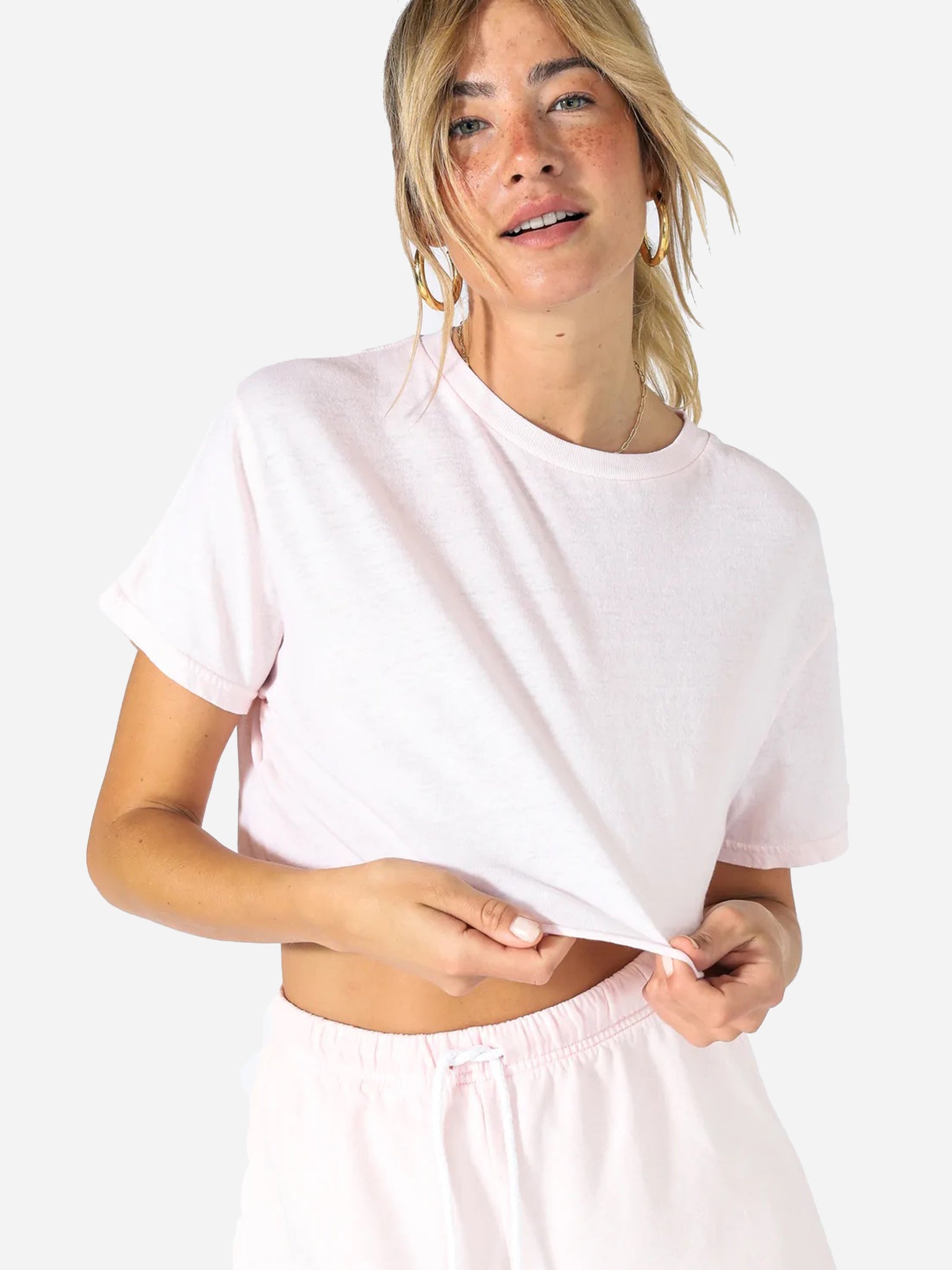 Perfect White Tee Women's Bahama Recycled Crop Top Saint Bernard