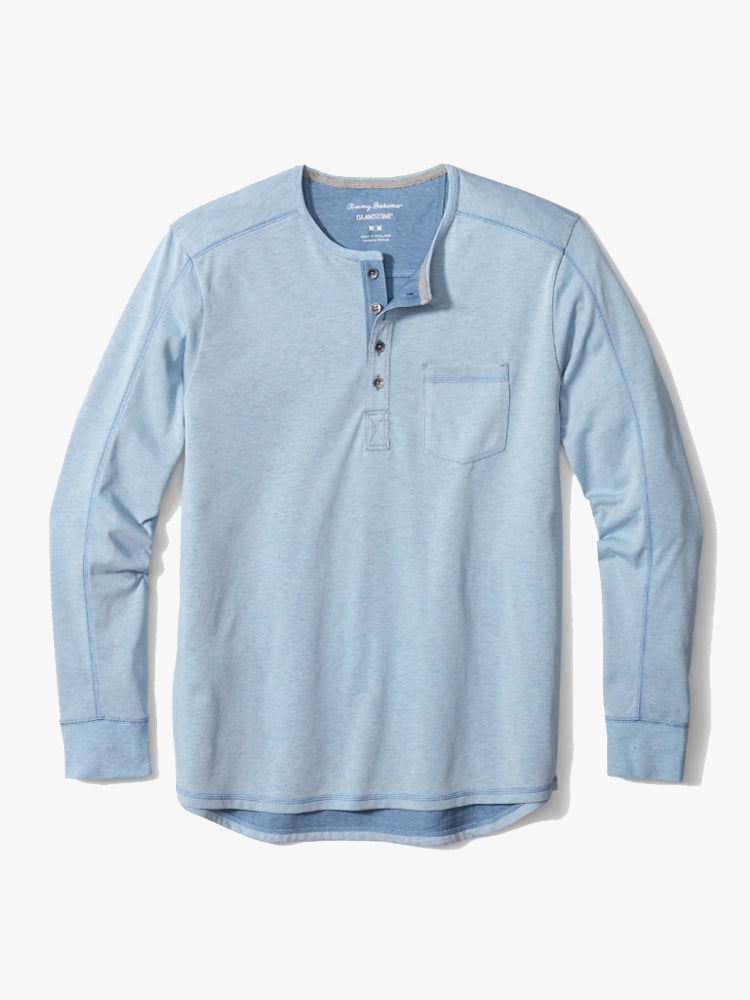 Tommy Bahama Men's San Jacinto IslandZone Henley Shirt - Saint Bernard