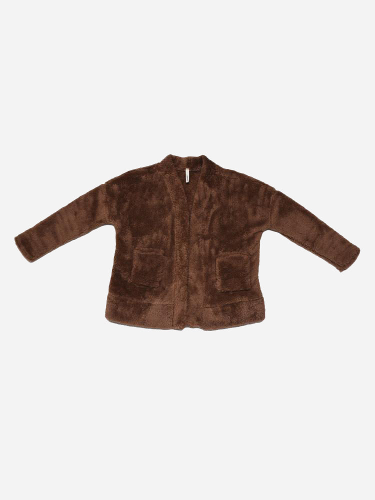 GTOG Girls' Fuzzy Long Cardigan - Saint Bernard