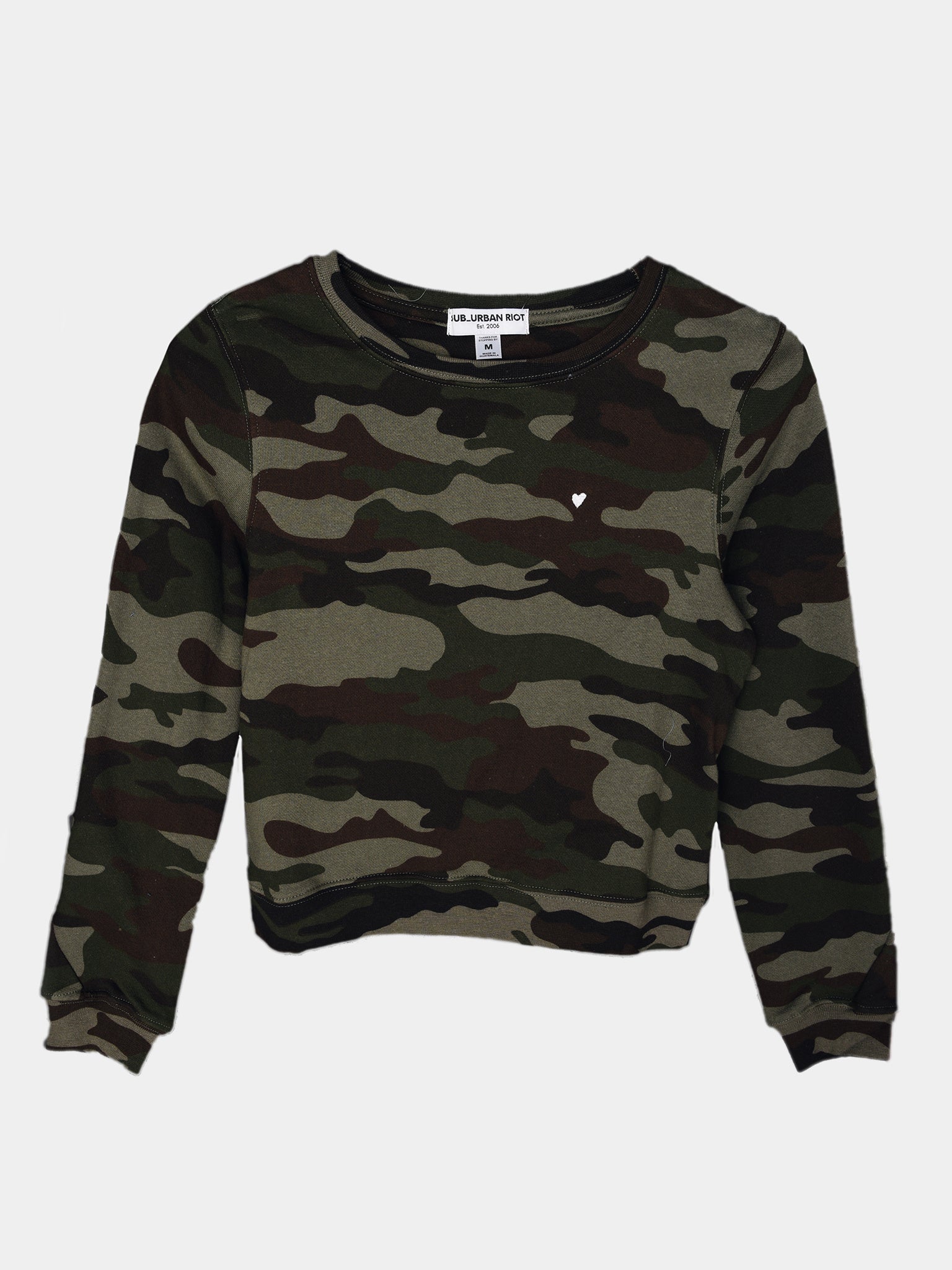 Sub_Urban Riot Girls' Heat Emblem Camo Selena Sweatshirt - Saint Bernard