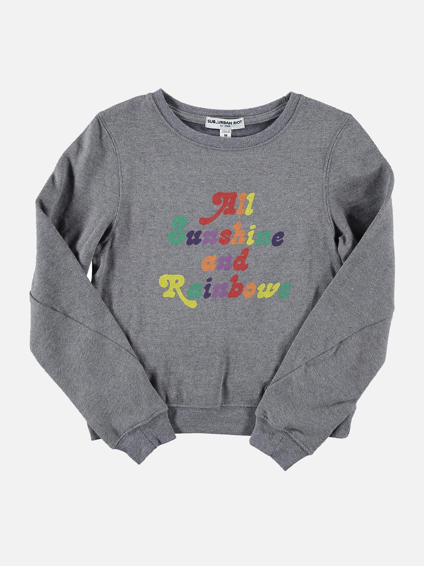 Sub_Urban Riot Girls' Sunshine And Rainbows Selena Sweatshirt