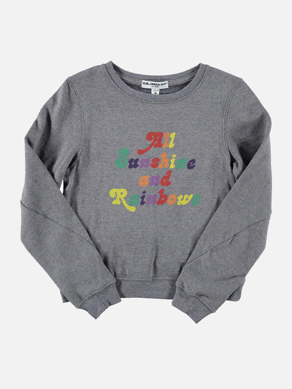 Sub_Urban Riot Girls' Sunshine And Rainbows Selena Sweatshirt - Saint Bernard