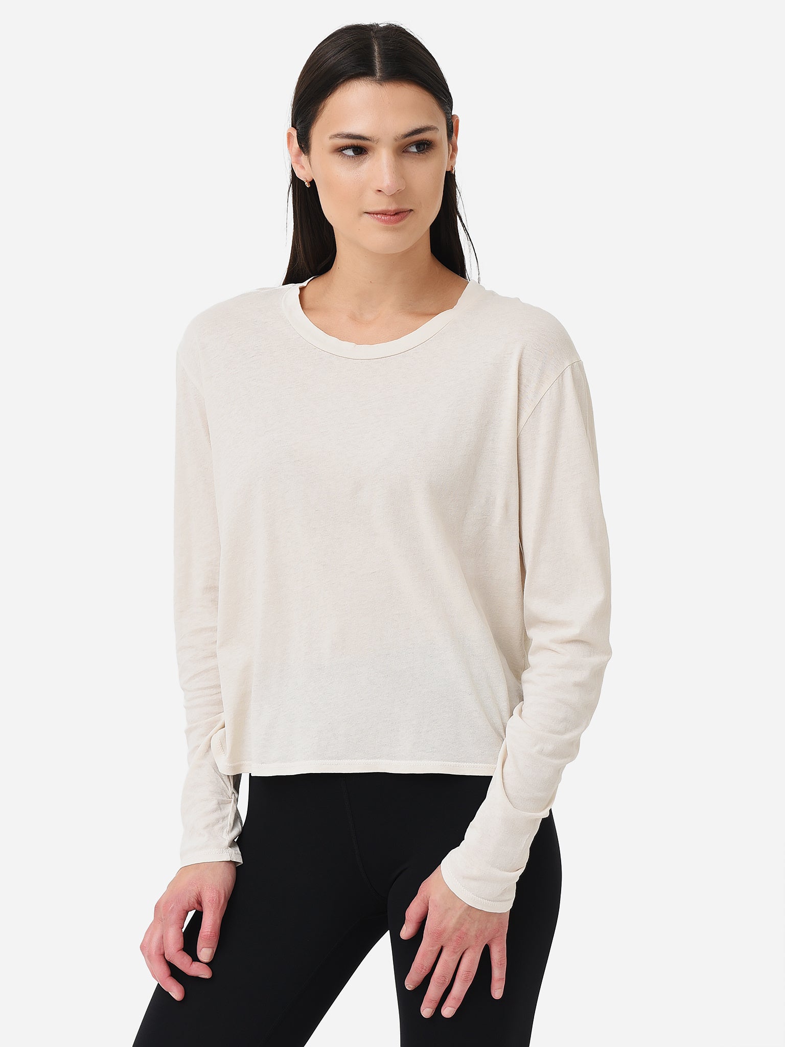 Perfect White Tee Women's Axel Long Sleeve Tee - Saint Bernard