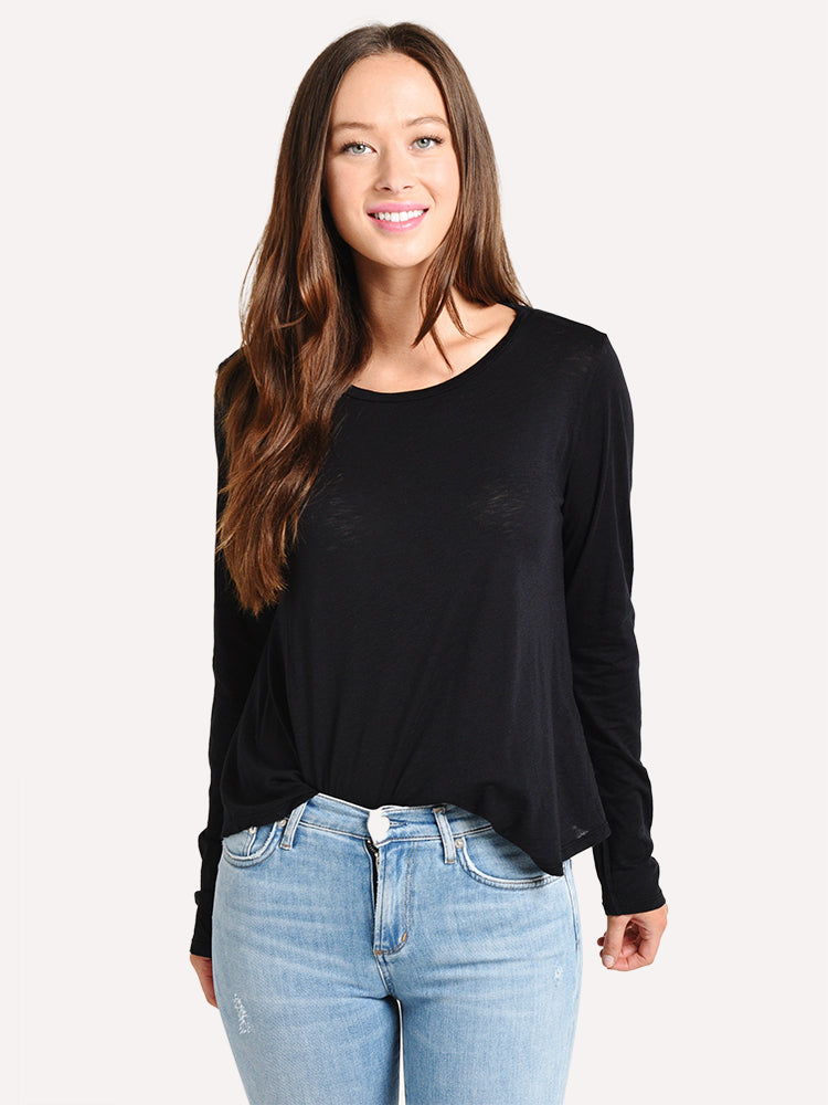 Velvet Talula Lux Sub Long Sleeve Swing Tee - Saint Bernard