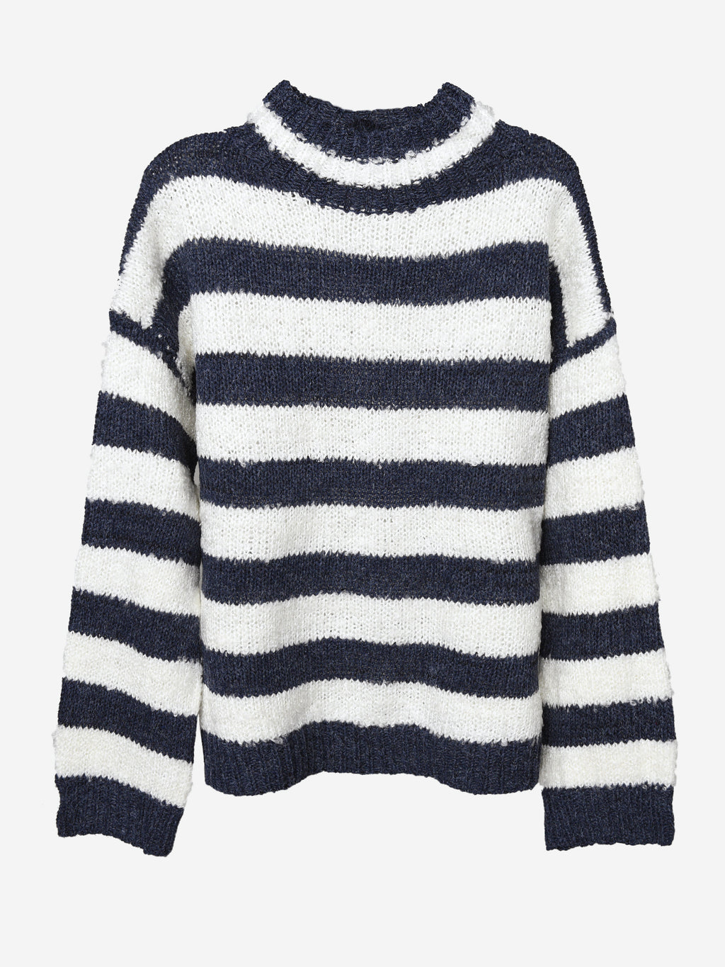 Sadie & Sage Girls' Stripe Mock Neck Sweater - Saint Bernard