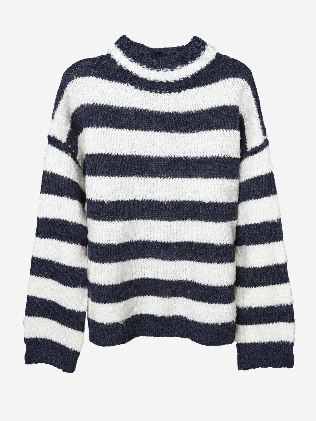 Sadie & Sage Girls' Stripe Mock Neck Sweater - Saint Bernard