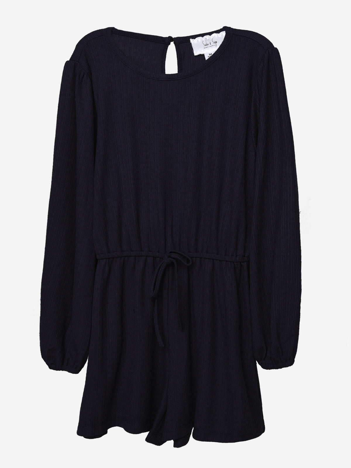 Sadie & Sage Girls' Rib-Knit Romper - Saint Bernard