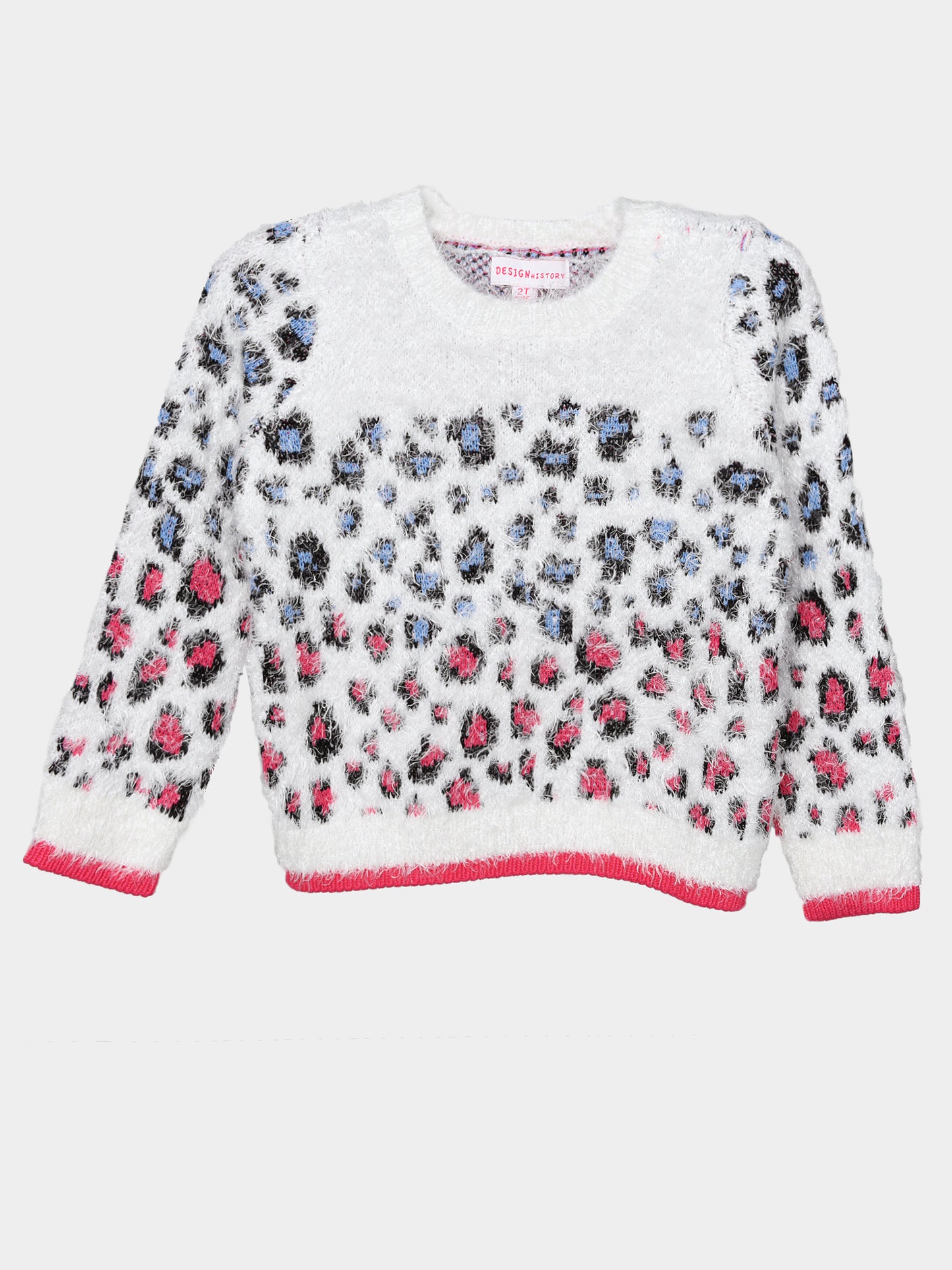 Design History Little Girls' Animal Print Sweater