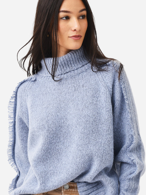 Women’s Brochu Walker Odene Fringe Turtleneck Sweater - Saint Bernard