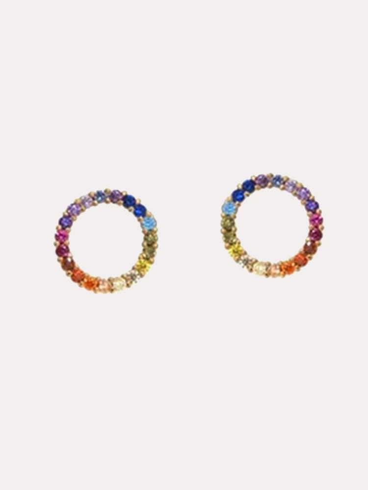 Tai Open Circle Stud Earrings - Saint Bernard