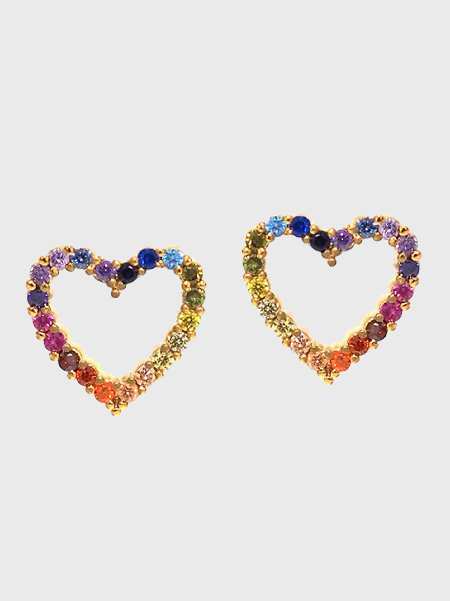 Tai Mini Heart Rainbow Stud Earring