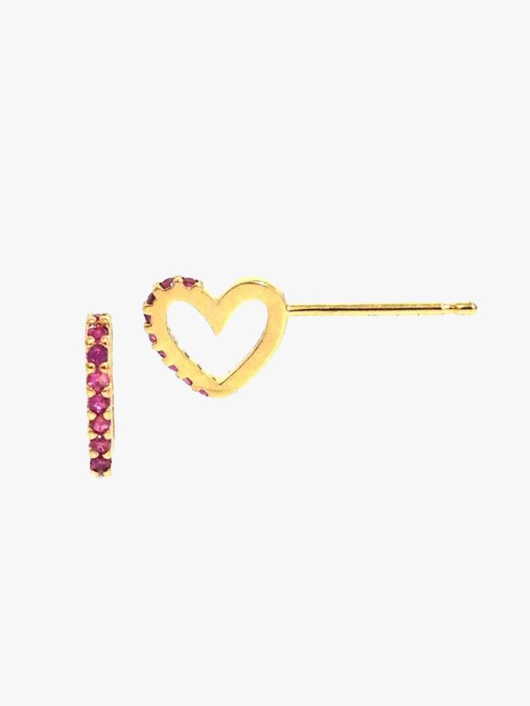 Tai 3D Heart Stud Earring - Saint Bernard