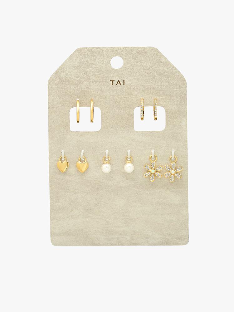 Tai Multi Charm Huggie Earring Pack - Saint Bernard