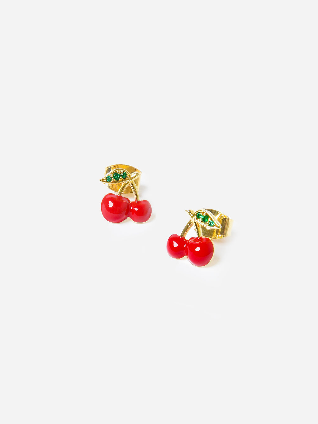 TAI Enamel Cherry Stud Earrings - Saint Bernard