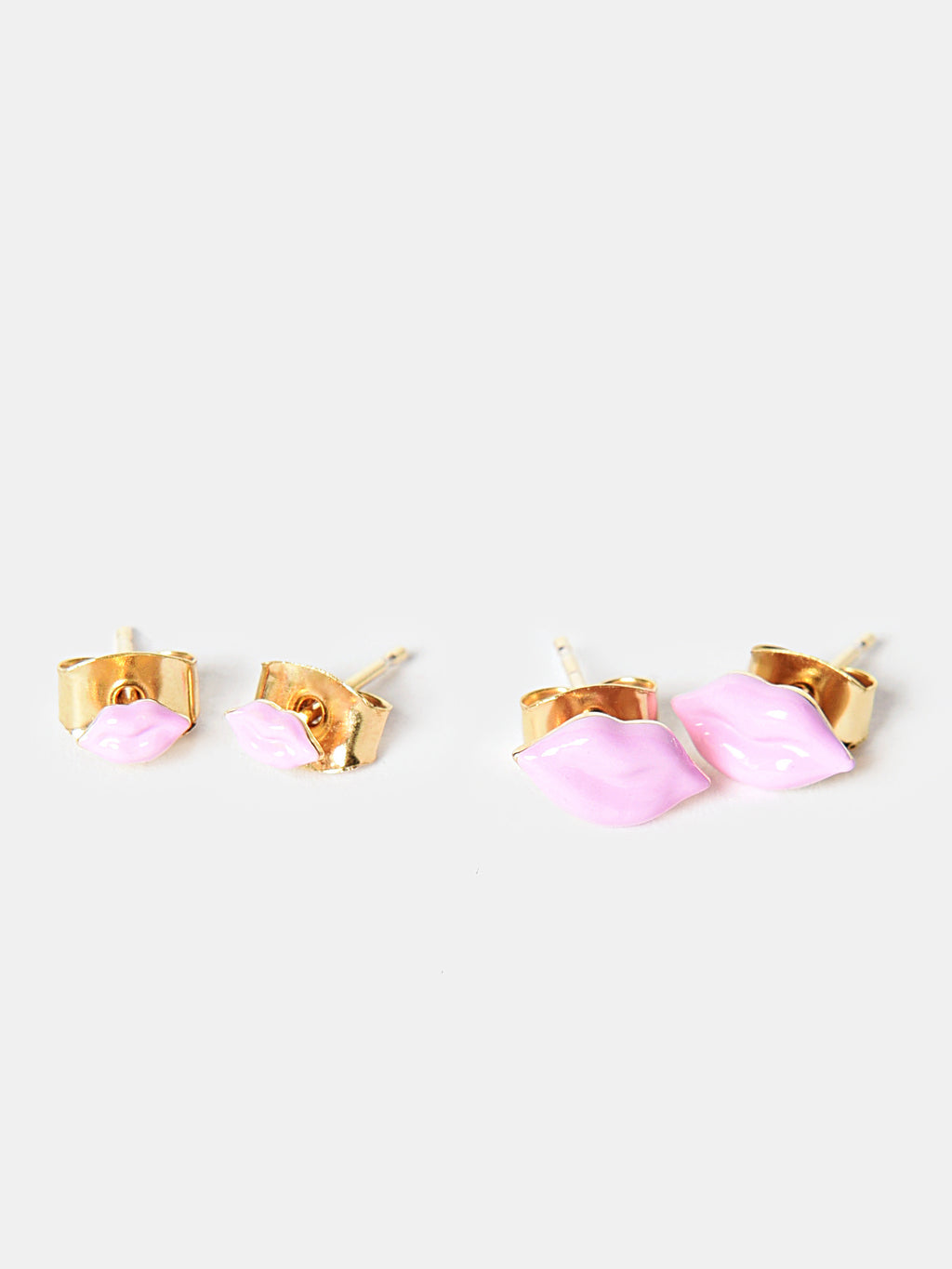 Tai Enamel Lip Post Set of 2 Earring - Saint Bernard