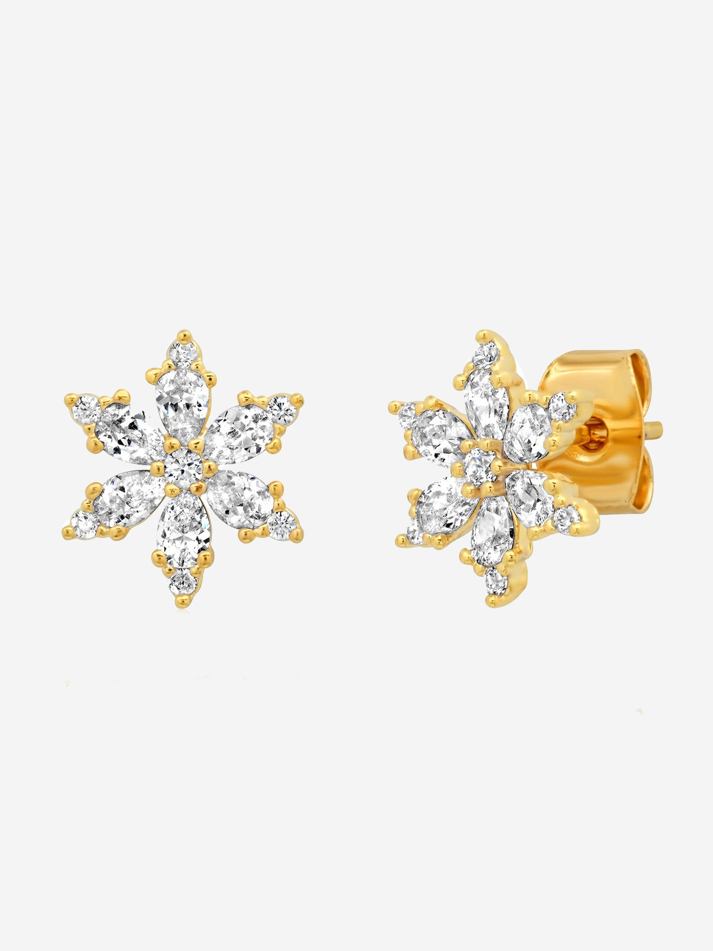 Tai CZ Snowflake Stud Earrings - Saint Bernard