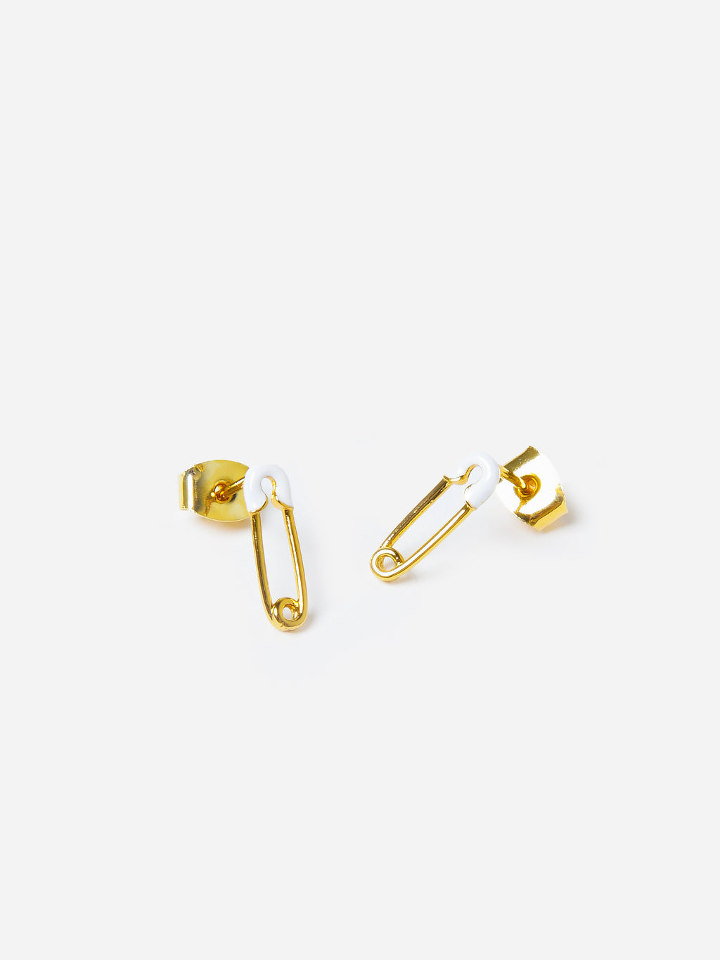 TAI Women's Enamel Safety Pin Stud Earrings - Saint Bernard