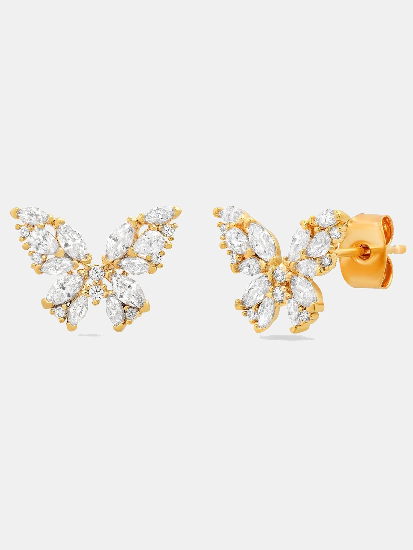 Tai CZ Encrusted Butterfly Studs