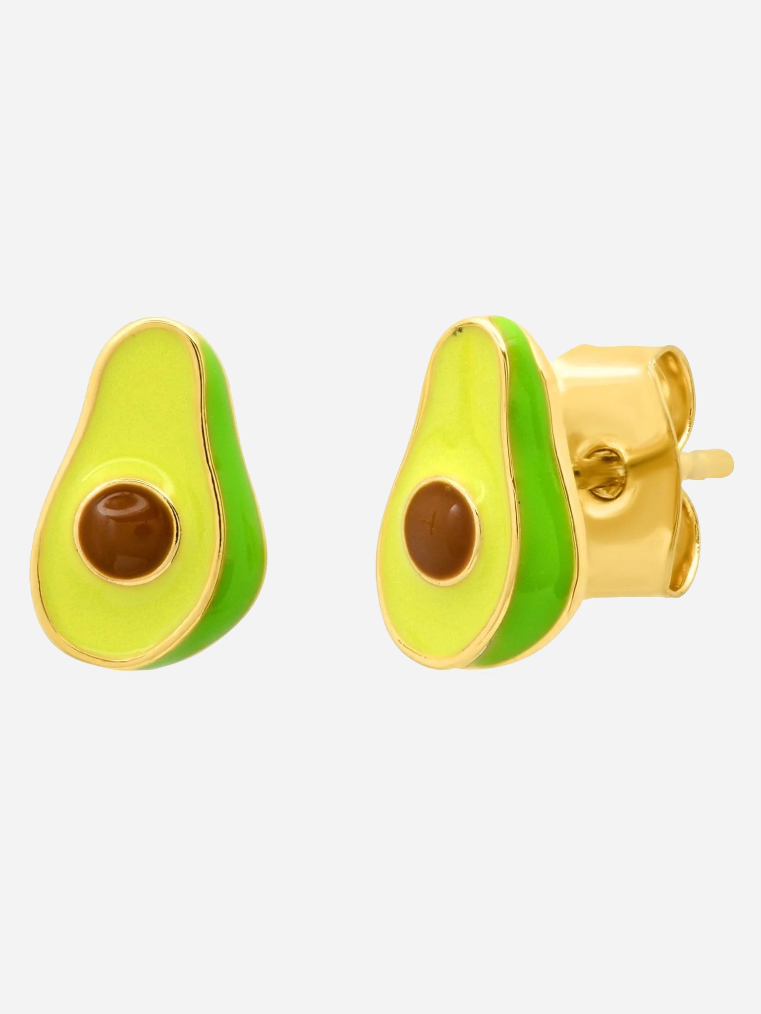 TAI Women's Enamel Avocado Stud Earrings - Saint Bernard
