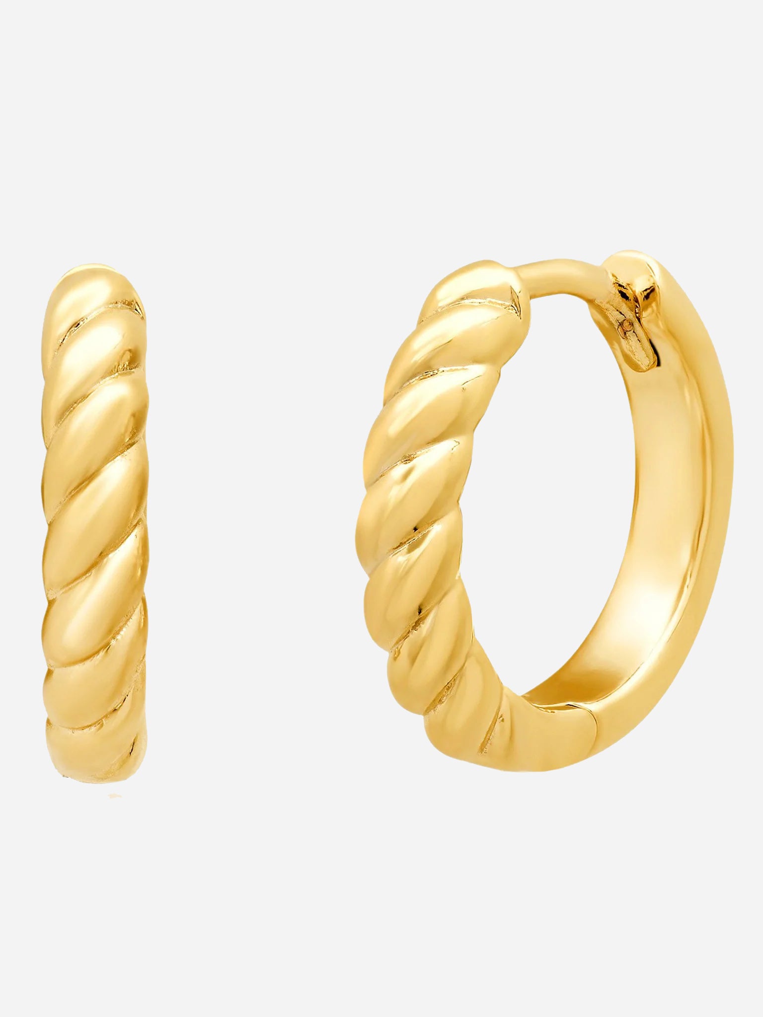 TAI Women's Gold Reversible Huggie Earrings - Saint Bernard