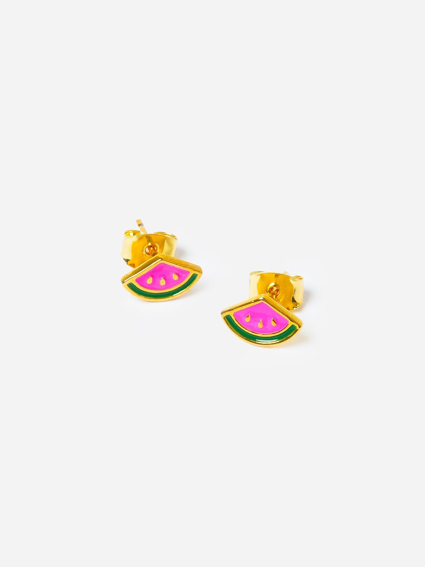 TAI Women's Enamel Watermelon Stud Earrings - Saint Bernard