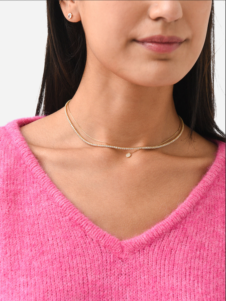 TENNIS DIAMOND NECKLACExWHITEGOLD-alt1