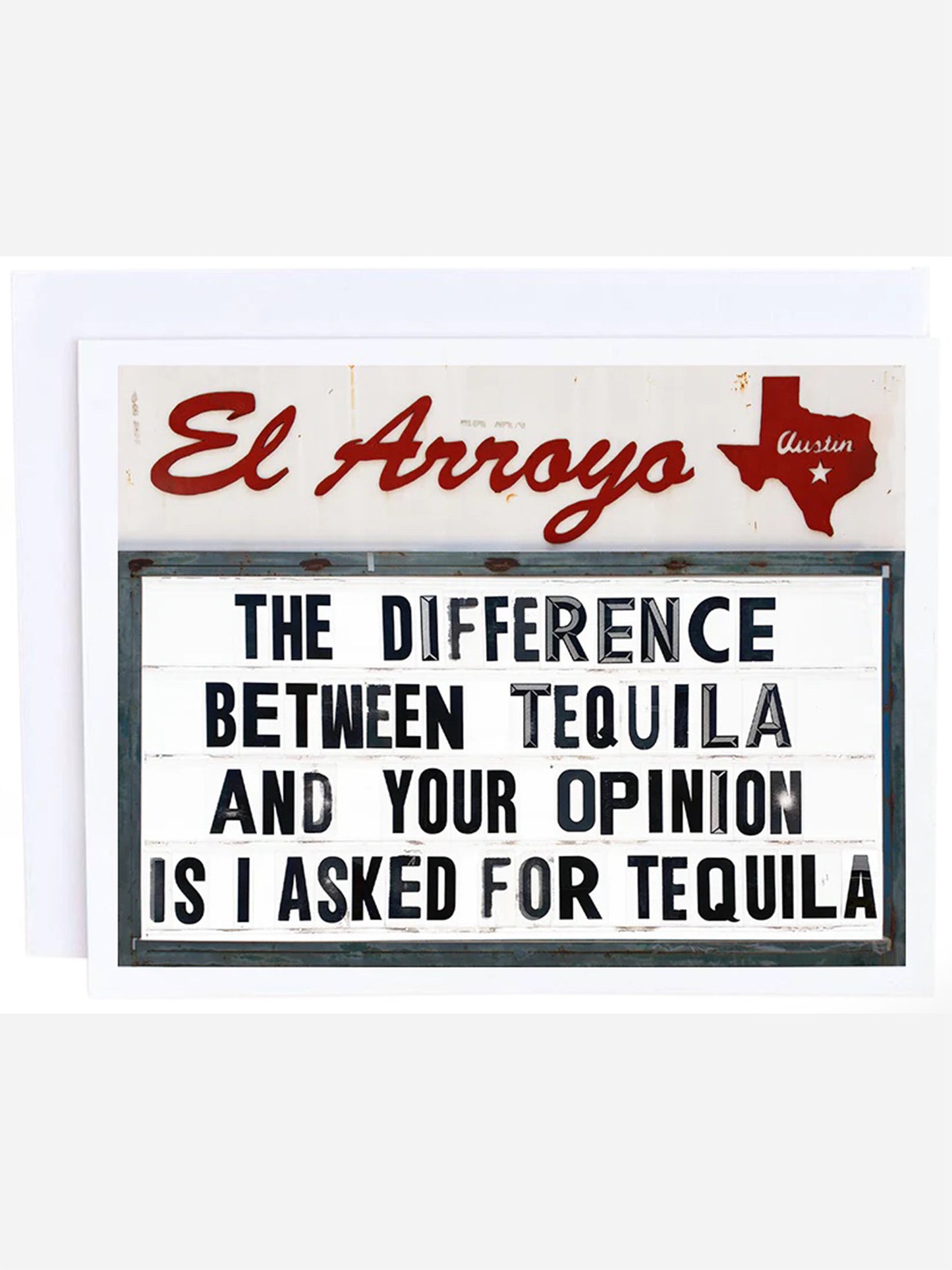 Cozumel Publishing Company El Arroyo Tequila Opinion Card - Saint Bernard