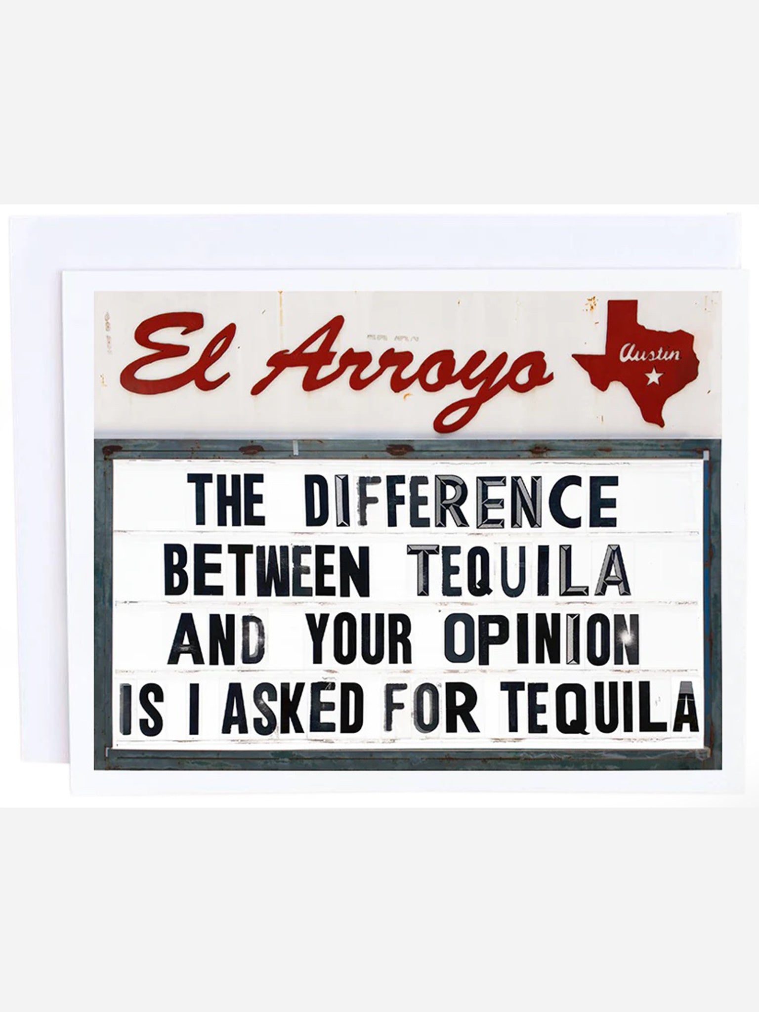 Cozumel Publishing Company El Arroyo Tequila Opinion Card - Saint Bernard