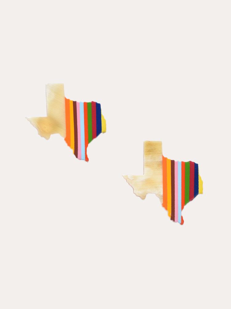Sunshine Tienda Small Rainbow Texas Earrings - Saint Bernard