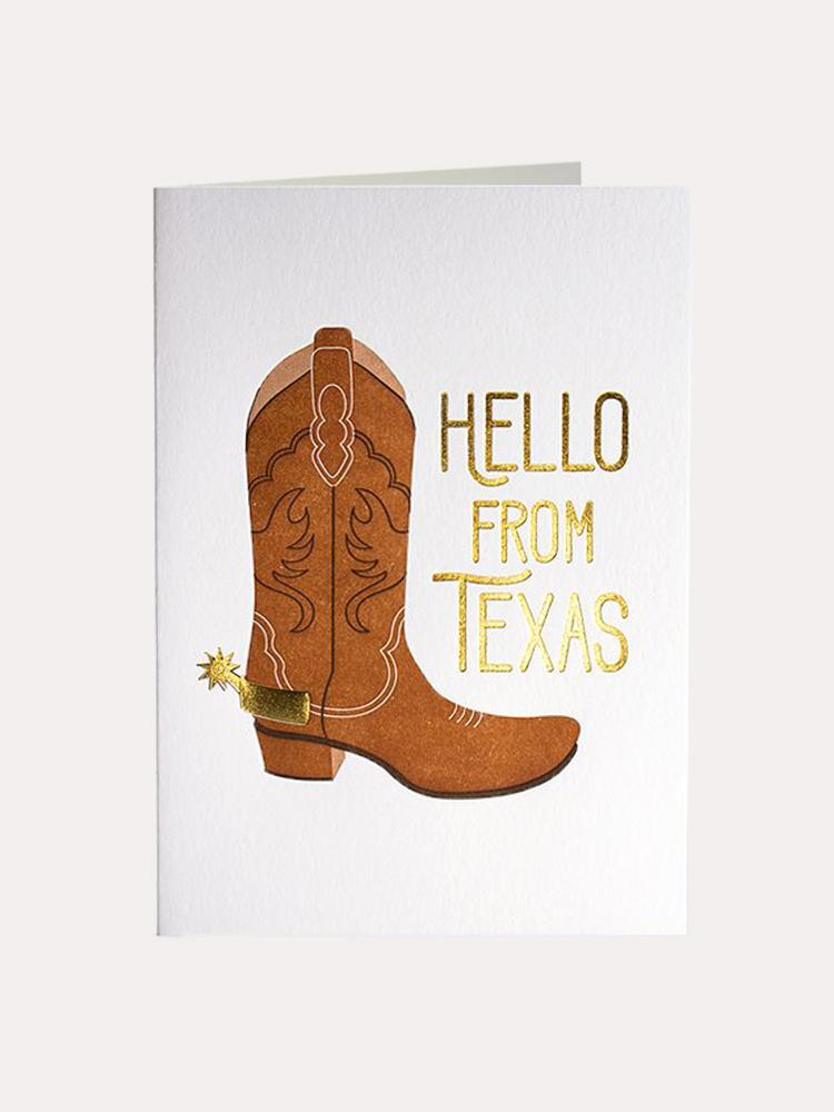 Elum Iconic Texas Boot Greeting Card - Saint Bernard