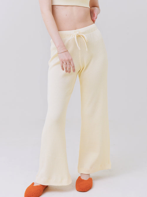 DONNI. Women's Thermal Wide Leg Pant