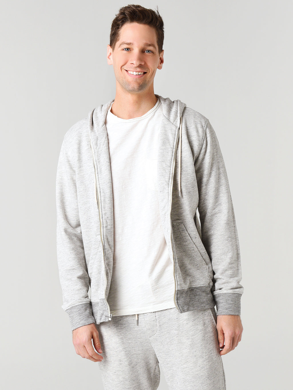 Velvet Men's Thomas French Terry Zip-Up Hoodie - Saint Bernard