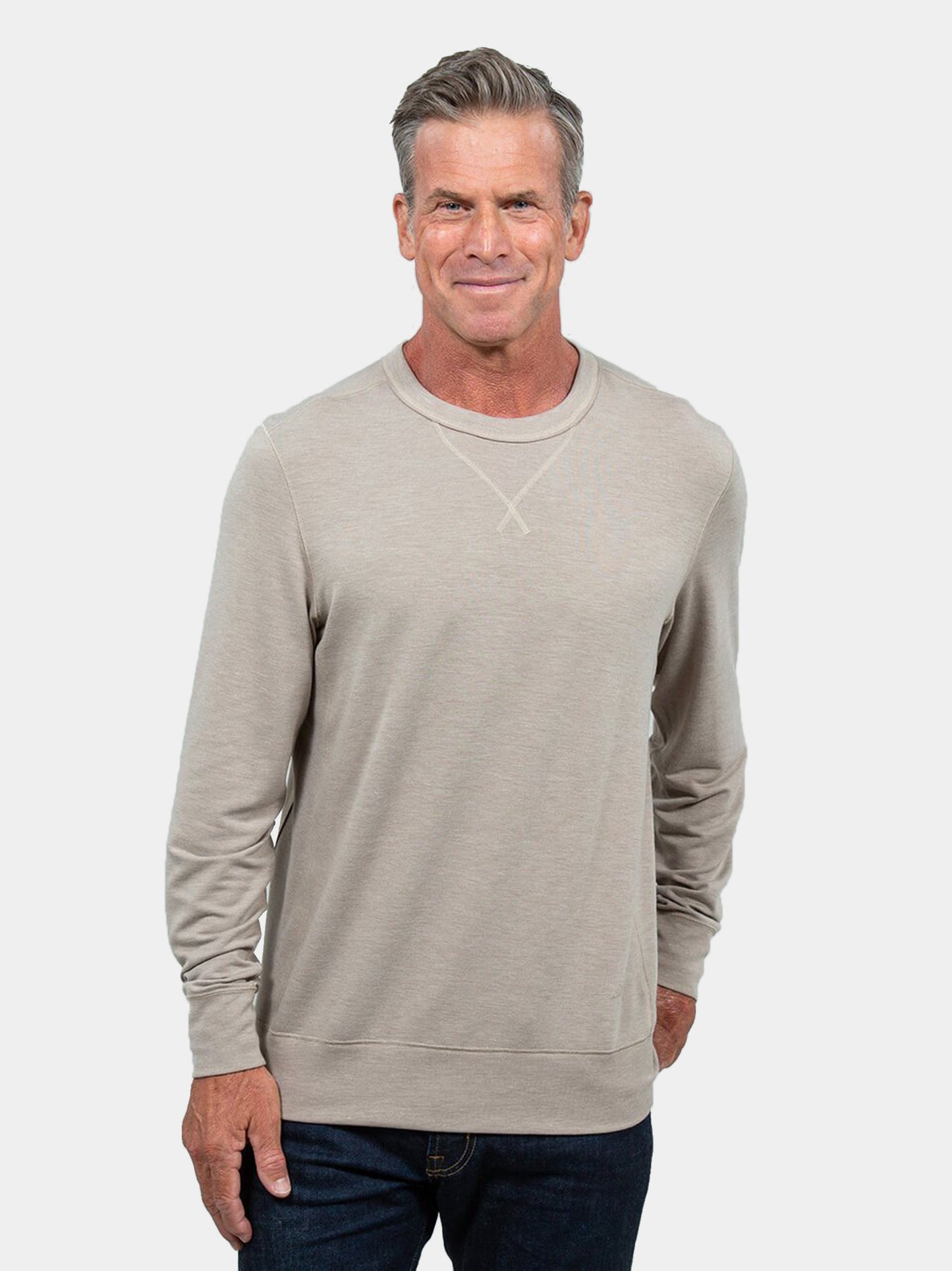 Toes On The Nose Men's Sea Silk Growler Long Sleeve Crew Tee - Saint Bernard