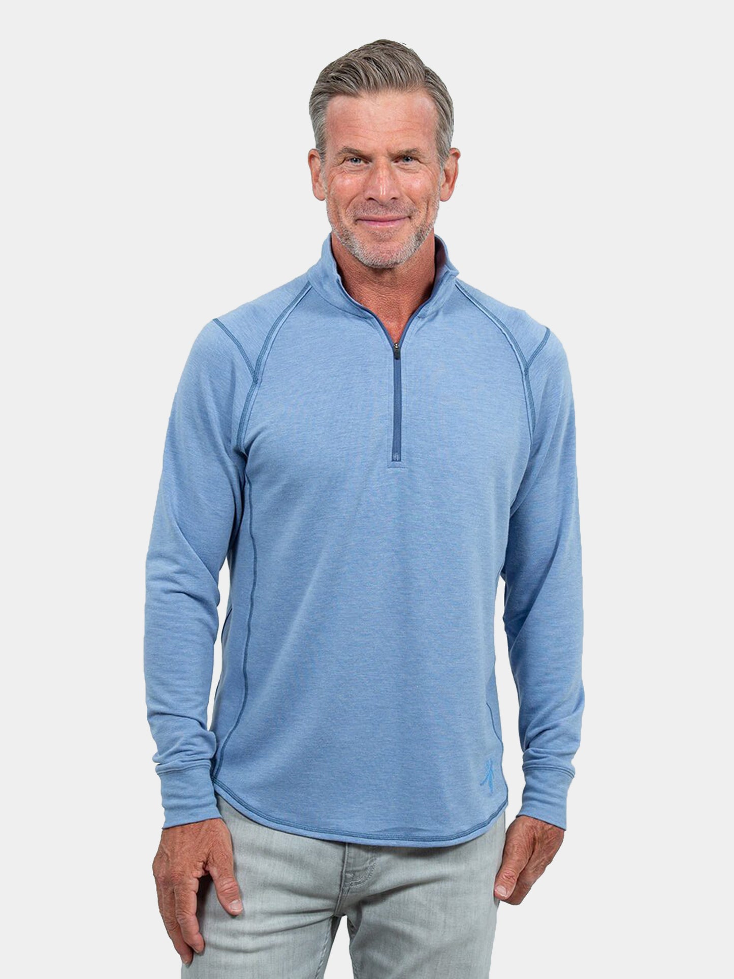 Toes On The Nose Men's Barrel Sea Silk Long Sleeve Raglan Half-Zip Pullover Sweater