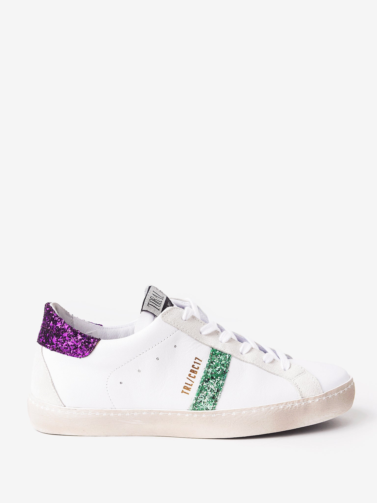 Toral Day Leather Glitter Sneaker - Saint Bernard