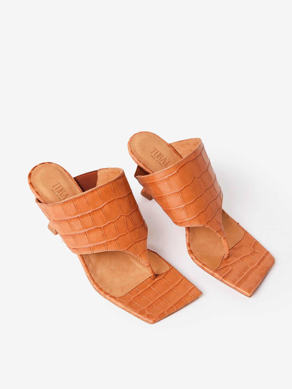 Toral Coco Cindy Heeled Leather Sandal - Saint Bernard