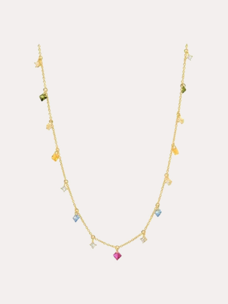 Tai Multi-Colored Dangle Chain Necklace - Saint Bernard